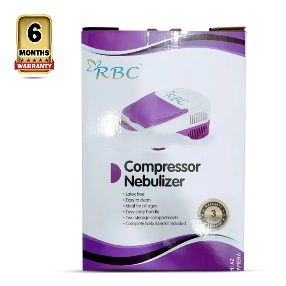 RBC Portable Compressor Nebulizer Machine - White and Purple 