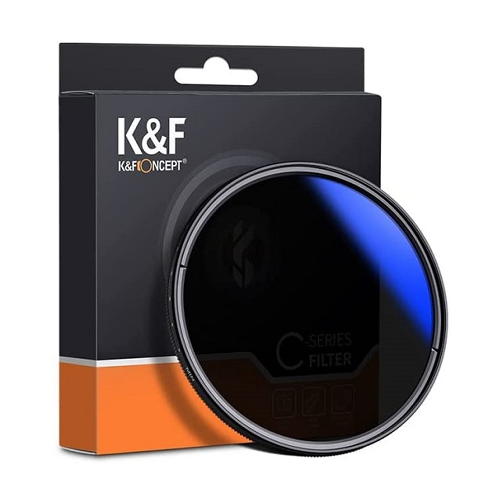 K&F Concept KF01.1405 ND2-ND400 Blue Multi-Coated Variable Neutral Density Filter - 77mm 