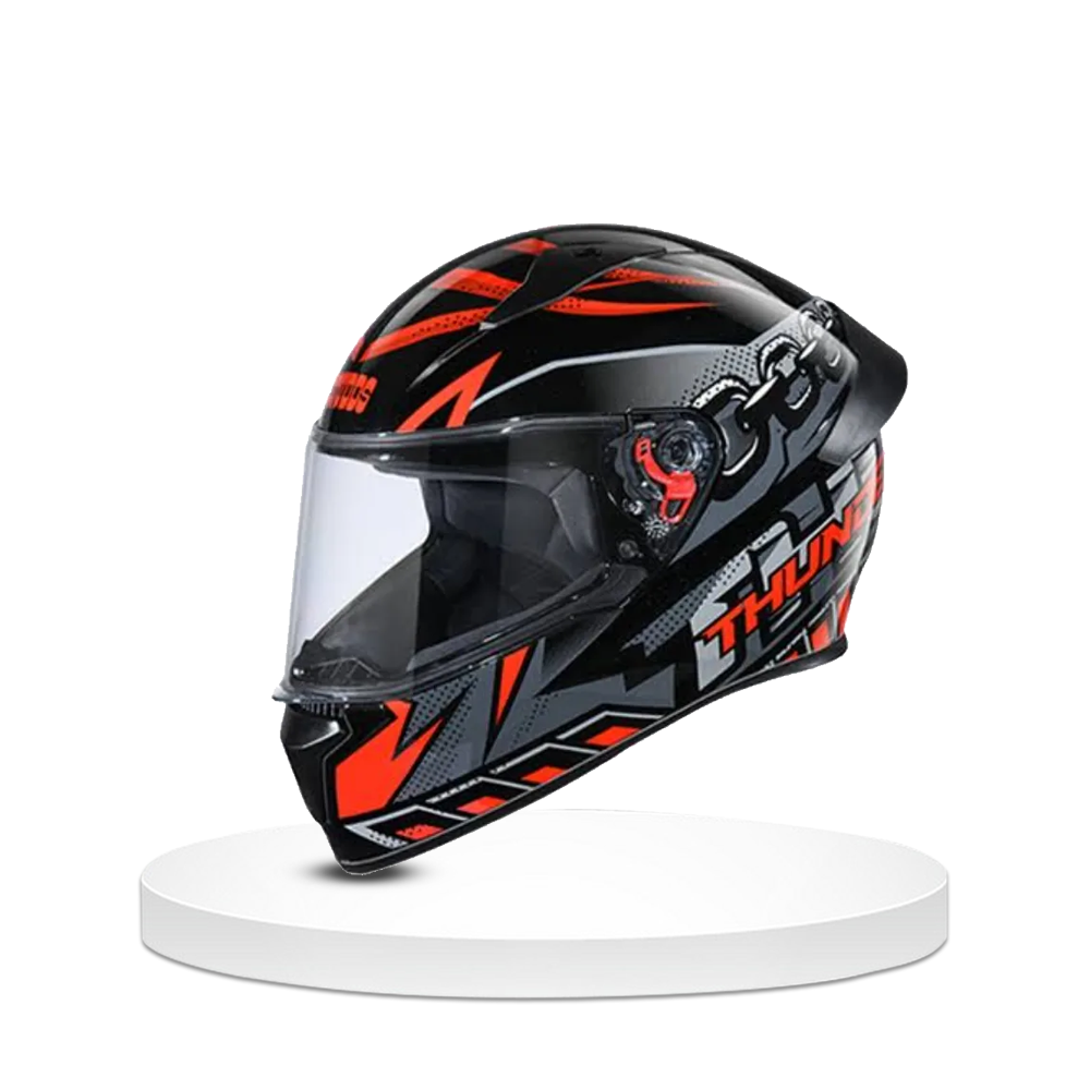 Studds Thunder D5 Full Face Helmet - Red and Black