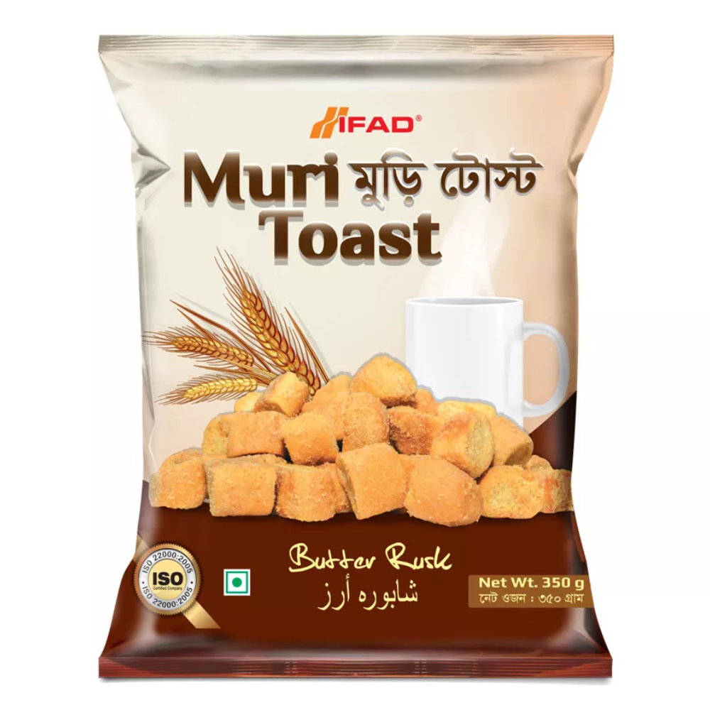 Ifad Muri Toast Butter Rusk Biscuit - 350gm