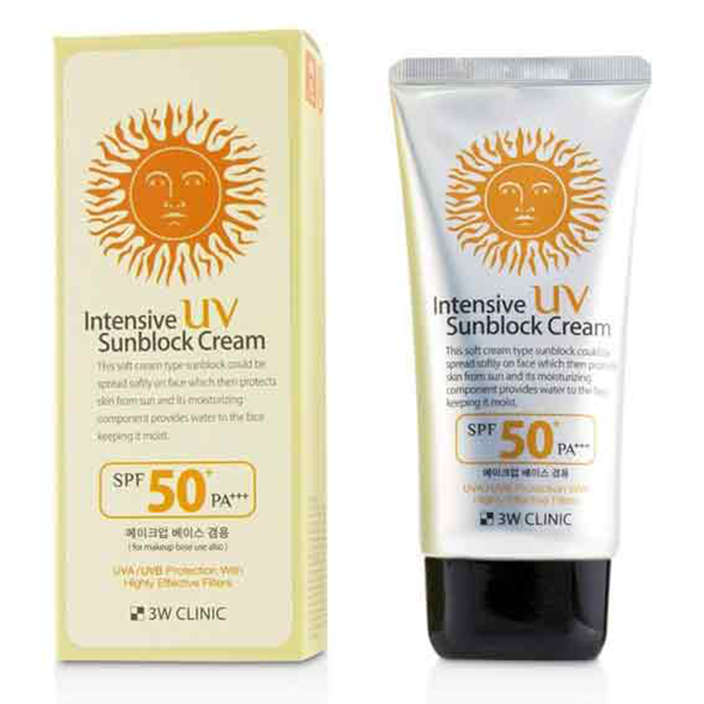 3W Clinic Intensive UV Sunblock Cream - SPF50 PA Triple Plus - 70ml
