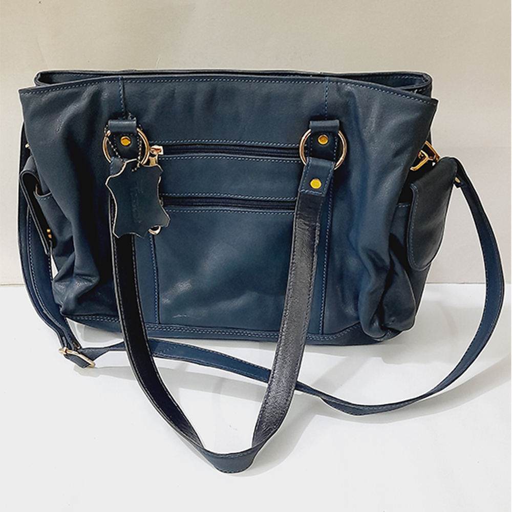 Tesscot Leather Handbag For Men - Blue - T-SS0923-BAG-HBLU0301