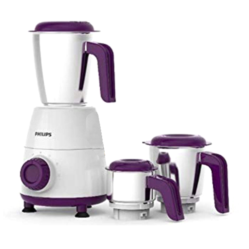 Philips HL7505 Juicer Mixer Grinder - 500W - White and Purple