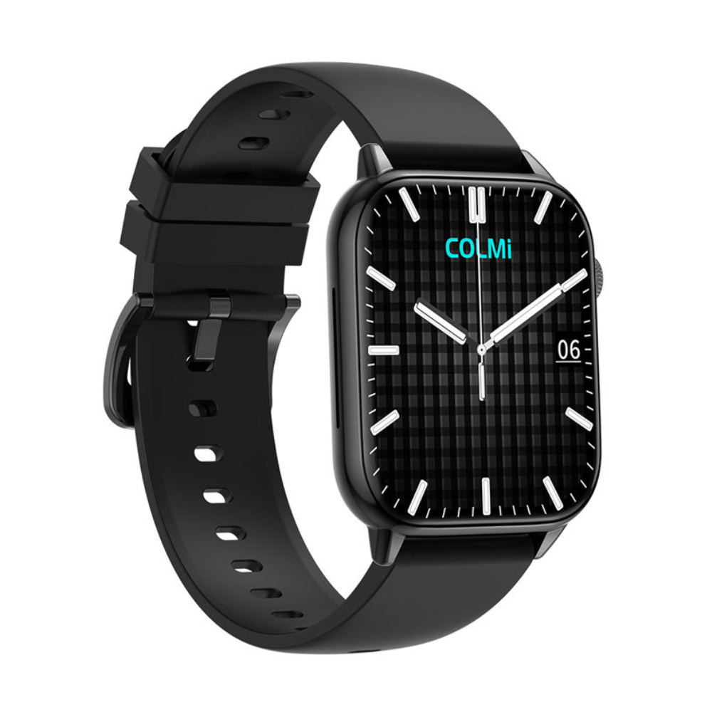 Colmi C60 Silicone Waterproof BT Call Function Smart Watch - Black