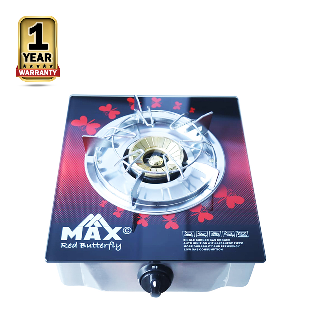 MAX MX-303 Red Butterfly Single Burner Gas Stove