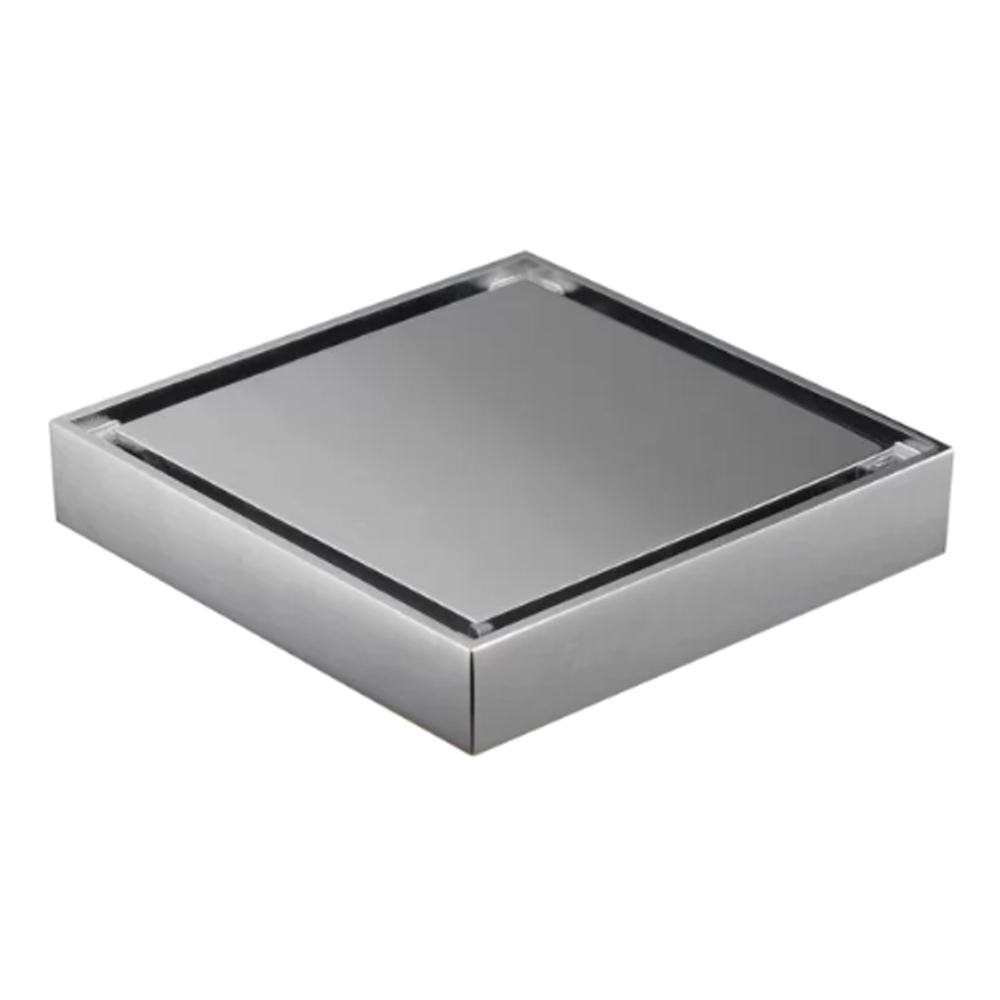 Marquis A18048 Square Floor Drain - 5 Inch - Silver