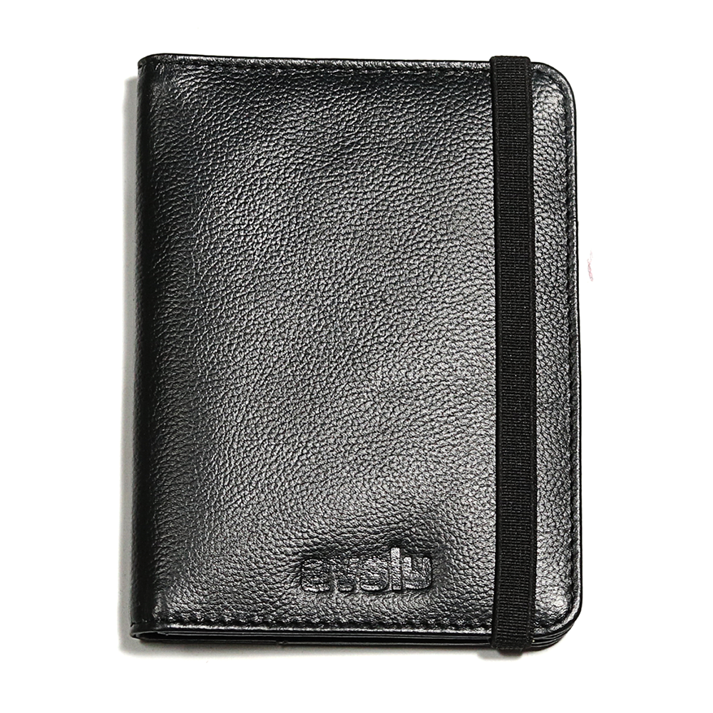 Leather Passport Holder - Black - EW09 