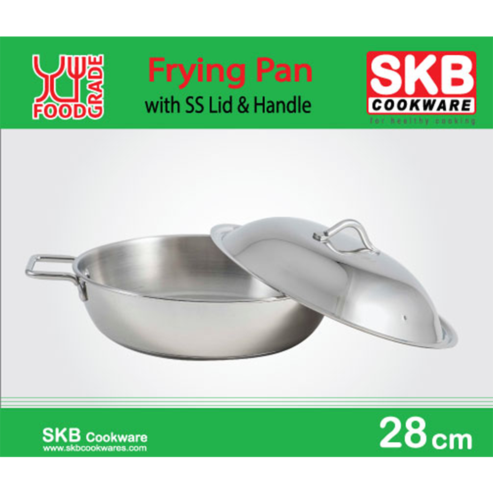 Frying Pan With SS Lid and Handle - 28 cm - FP 2009