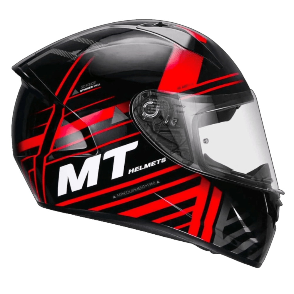 MT Full Face Bike Helmet - Red and Black 