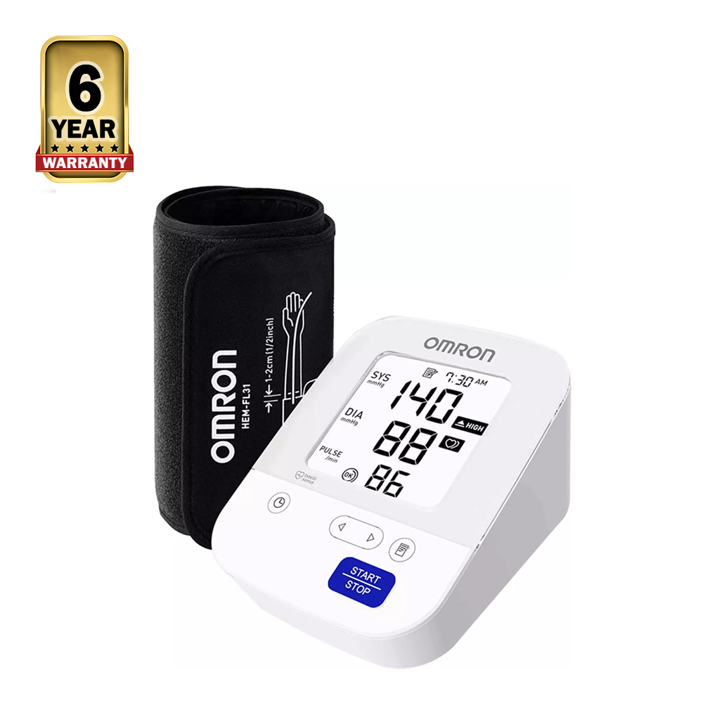 Omron HEM 7156T Digital Blood Pressure Monitor with 360° Accuracy Intelli Wrap Cuff - White