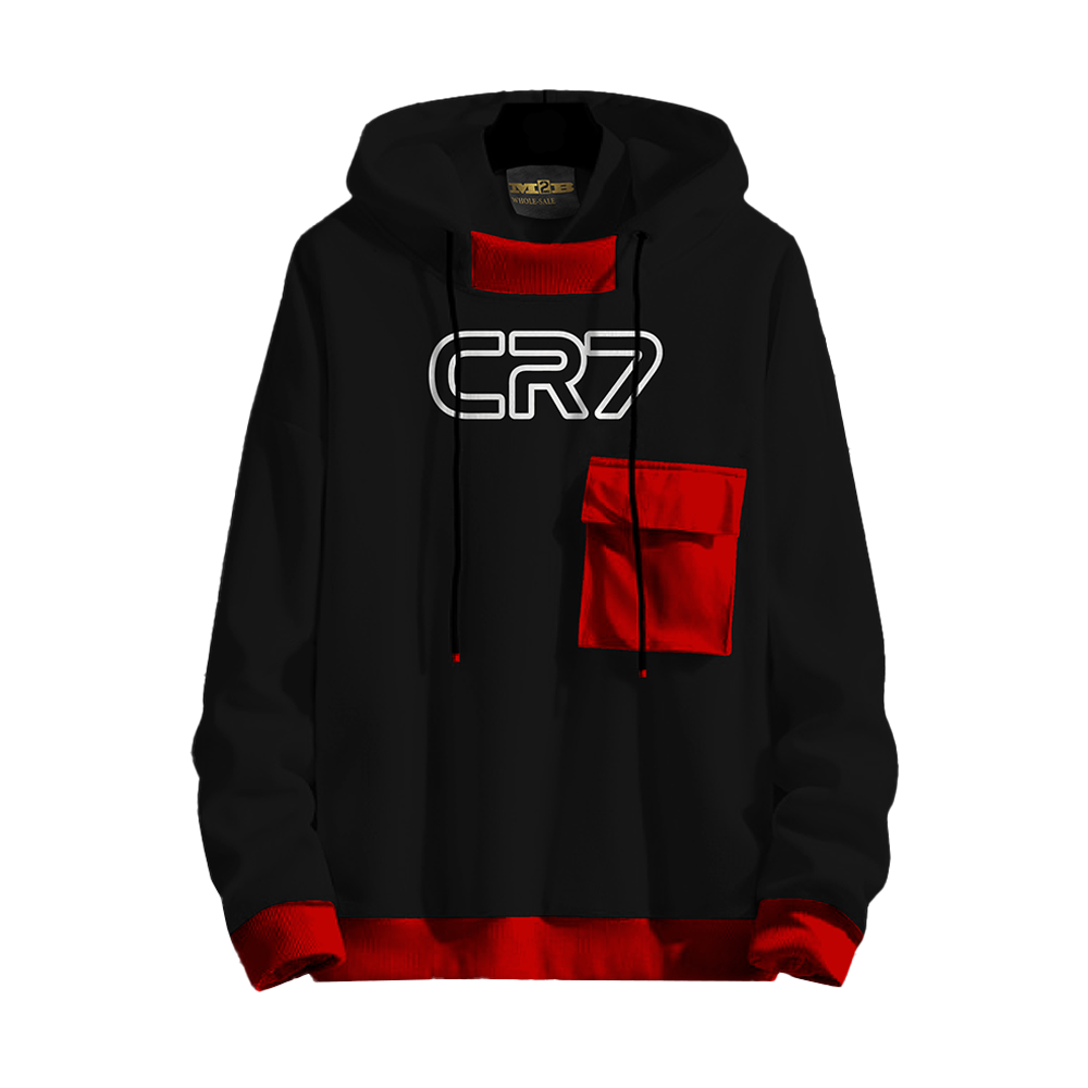 Cotton CR7 Pocket Hoodie For Men - M-CR7-P-H