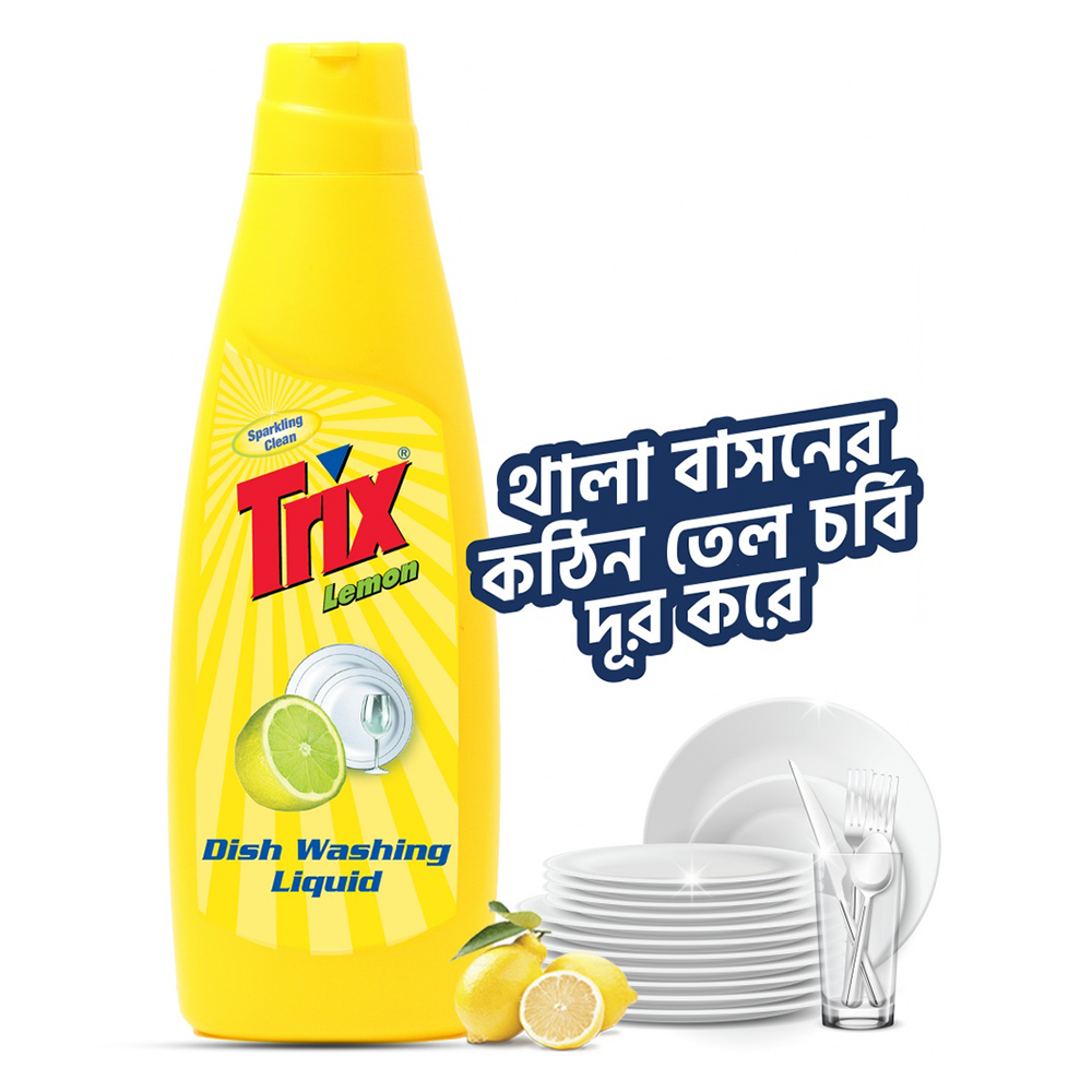 Trix Dishwashing Liquid Bottle Lemon Fragrance - 500ml - Tr05D