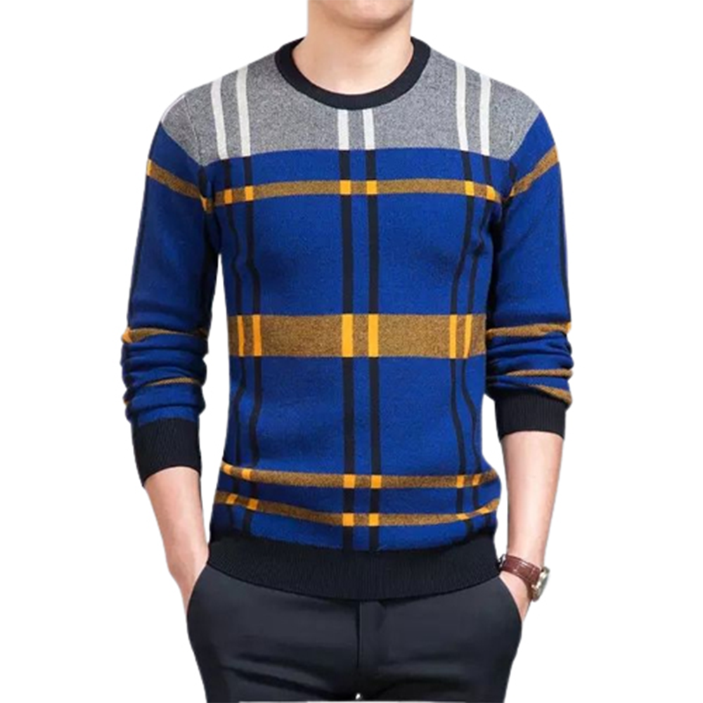Viscose Cotton Winter Sweater for Men - Multicolor - S-18