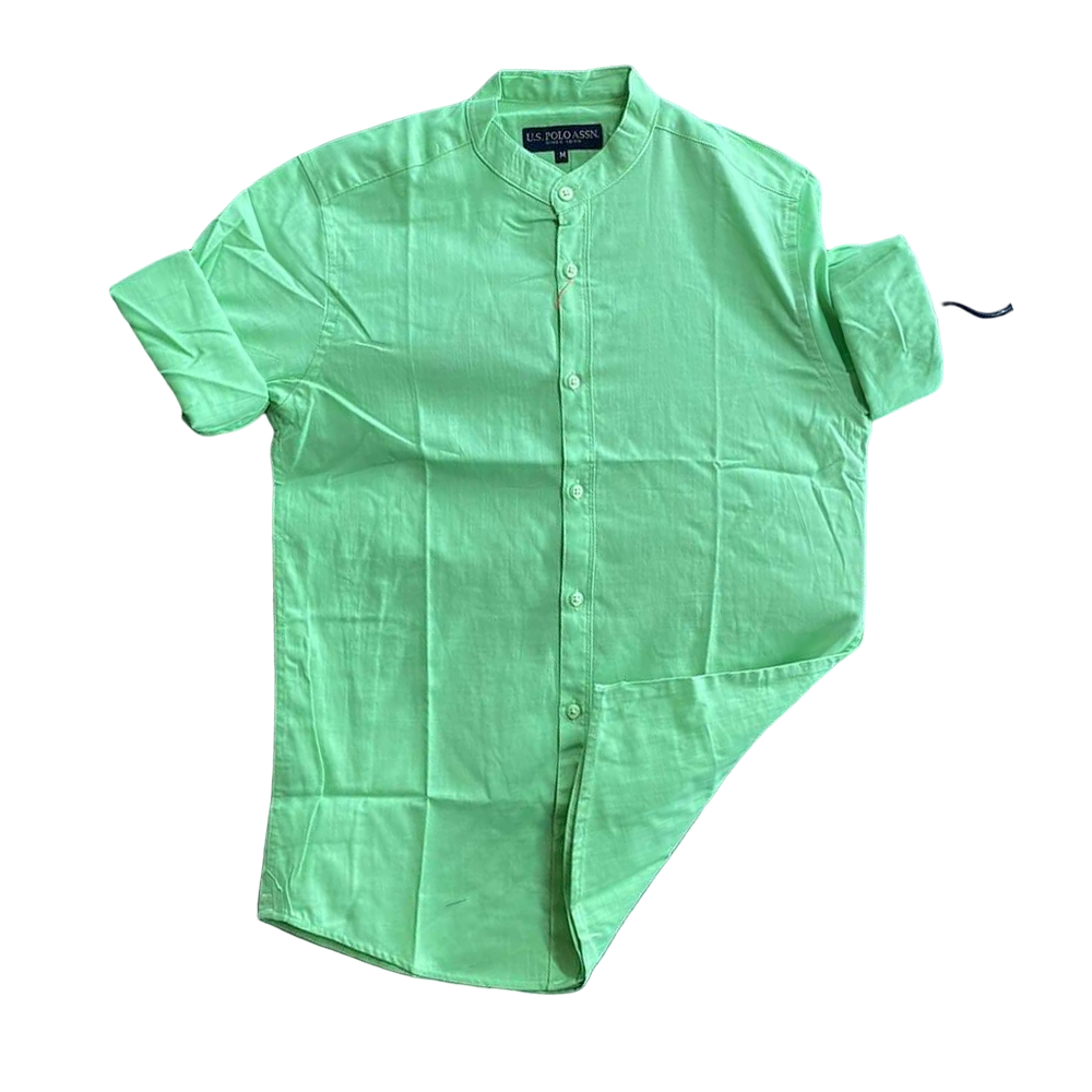 Cotton Full Sleeves Shirt For Men - SRT-5031 - Lime