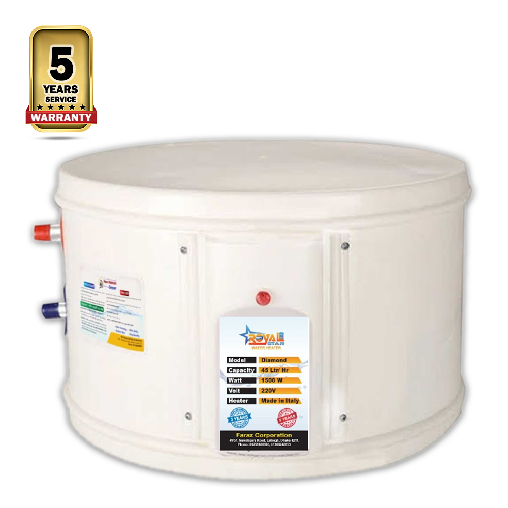 Royal Star Diamond 45 Water Heater - 45 Litre - White