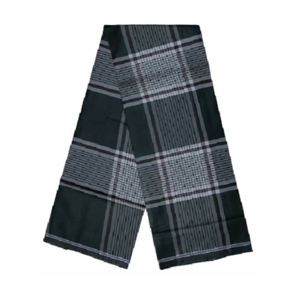 Cotton Lungi for Men - Black and White - B03