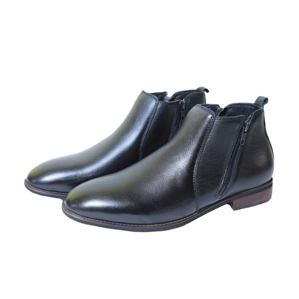 Leather Boot For Men - Black