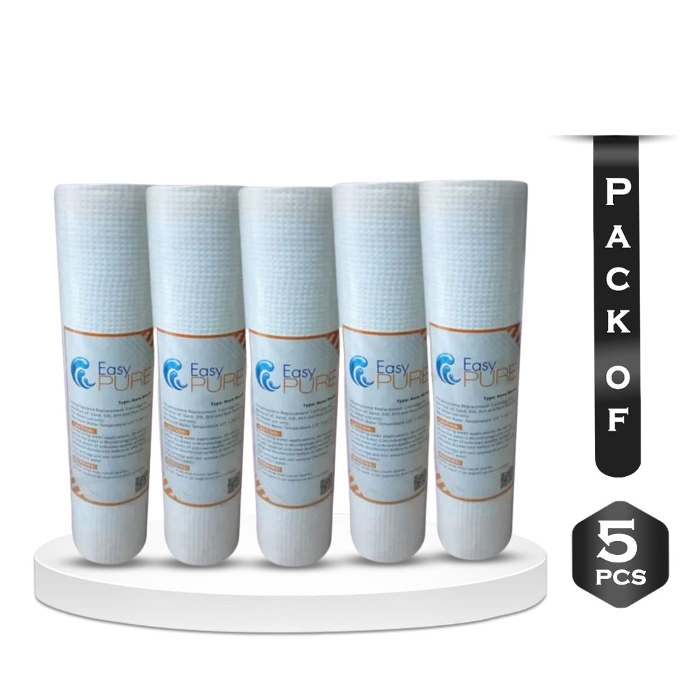 Pack of 5 Pcs Easy Pure Sediment PP Filter for Water Purifier - 10 Inch