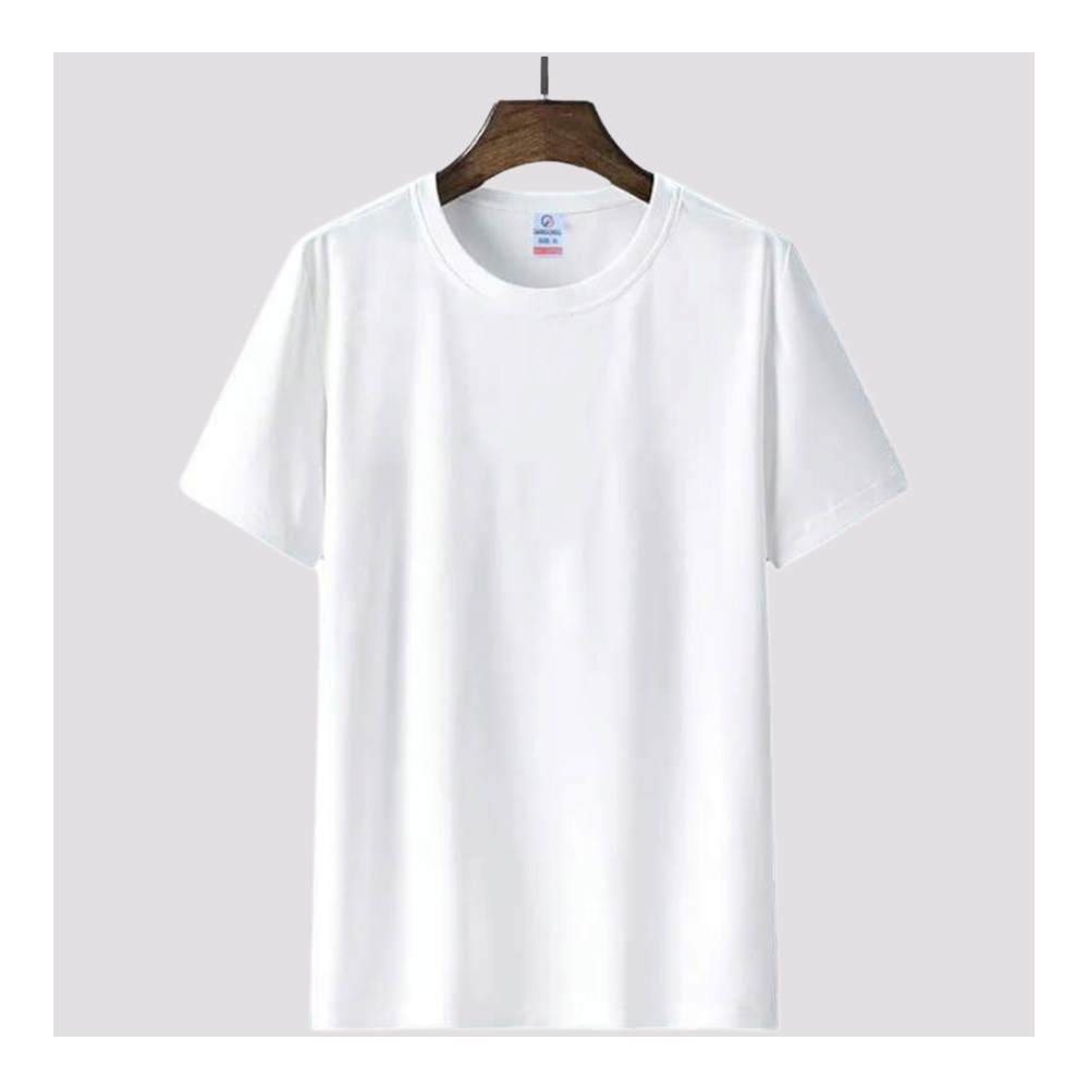 Cotton Half Sleeve T-Shirt for Men - White - Tso2