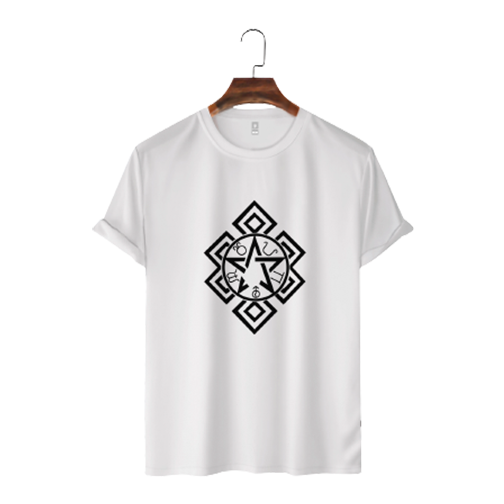 Cotton Half Sleeve T-Shirt For Men - White - TS-227