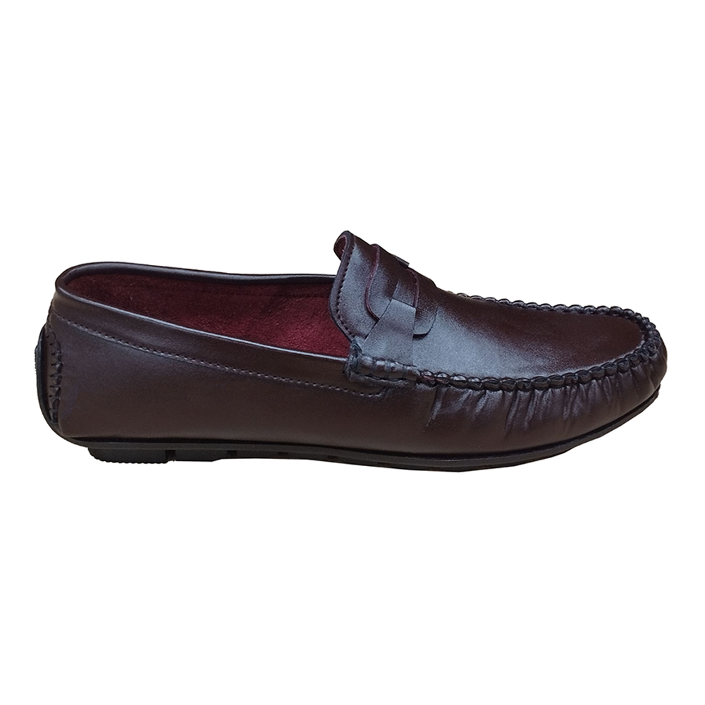 PU Leather Trendy Loafer Shoes For Men - Chocolate - L2