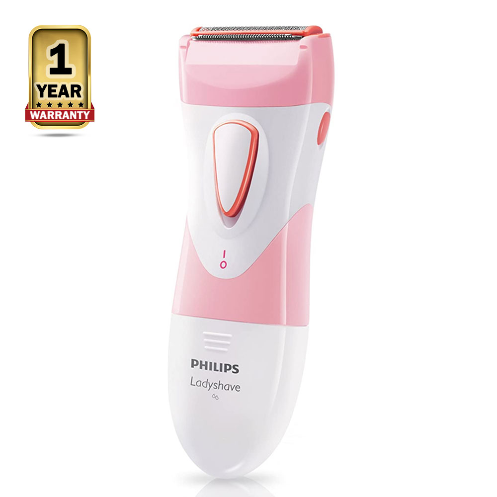 Philips HP6306/00 Wet And Dry Electric Shaver For Women - Pink And White