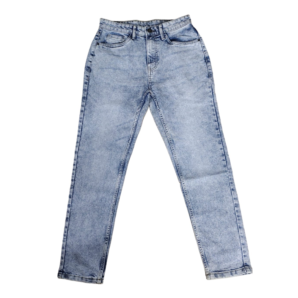 Cotton Denim Slim Fit Jeans Pant For Men - Light Blue