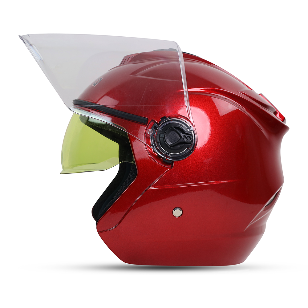 Aadora 882 Half Face Helmet - Red - APBD1058