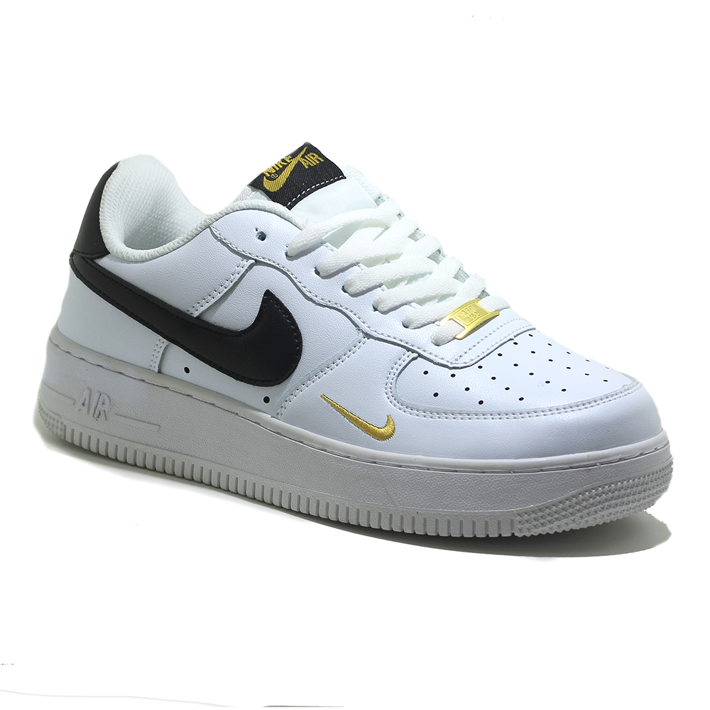 Leather Air Force 1 Sneaker for Men 1:1 Grade - White and Black - AF447	