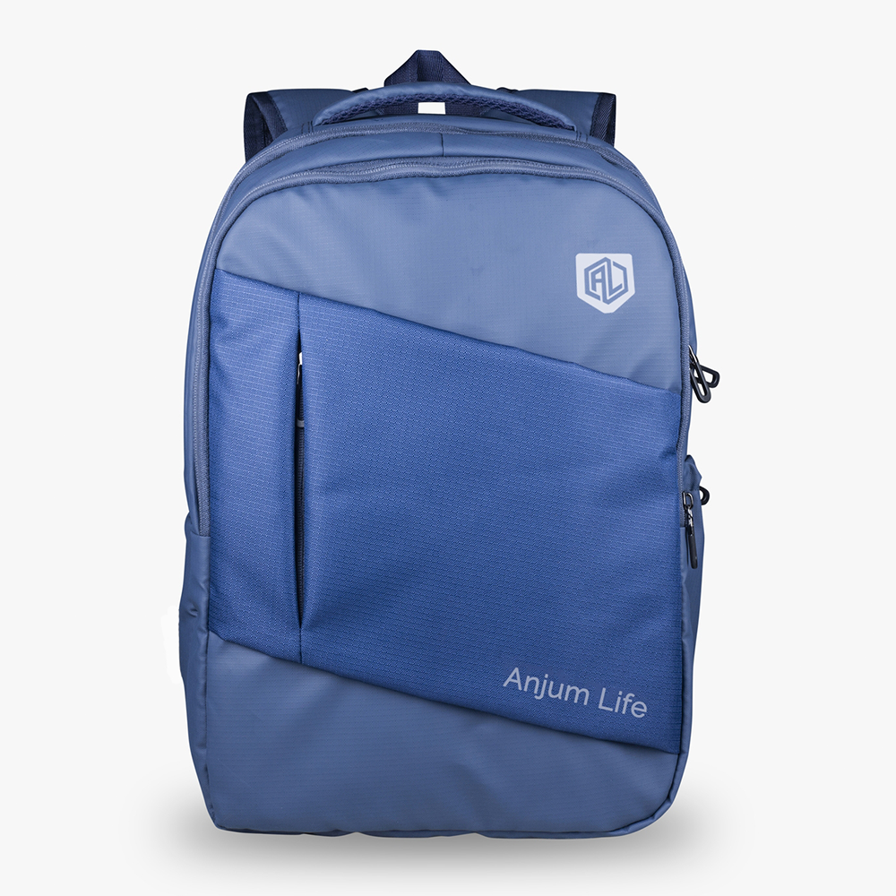 Polyester Waterproof Travel Backpack - Navy Blue