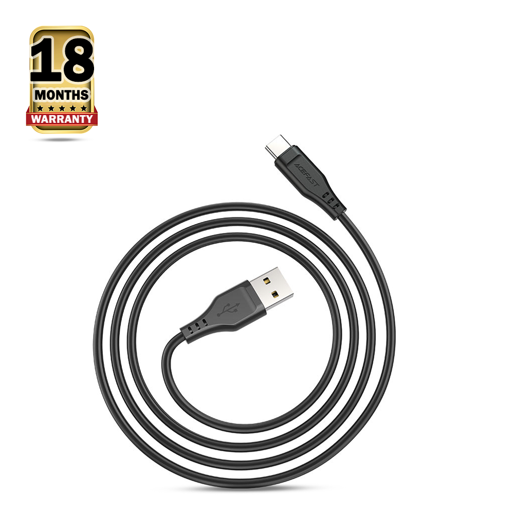 Acefast C3-04 USB-A to USB-C Charging Data Cable - Black