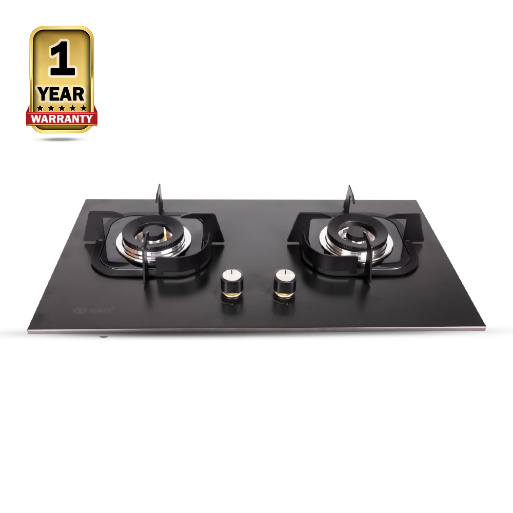 Gazi EG-B744M Smiss LPG Double Burner Gas Stove - Black