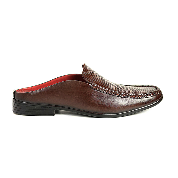 Zays Leather Premium Half Shoe For Men - Chocolate - SF67