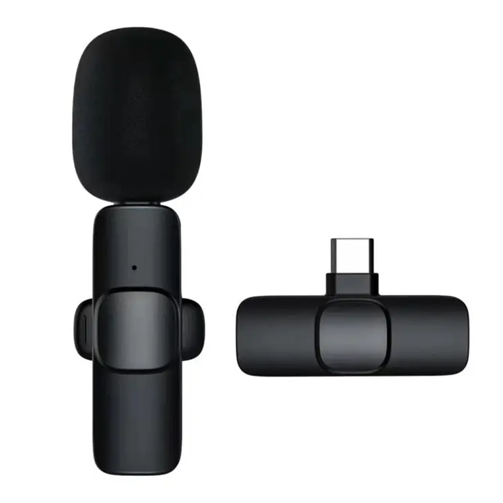 K8 Professional Type C Wireless Microphone - Black