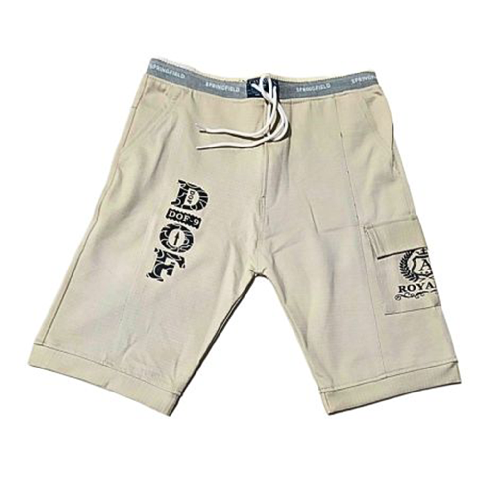 Terry Cotton Shorts Half Pant For Men - White