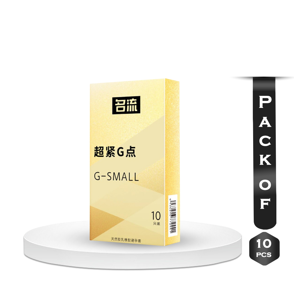 Pack of 10 Pieces G Small Super Dotted Golden Condoms