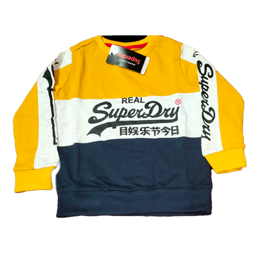 Cotton Superdry Sweatshirt For Kids - Multicolor - KS-02