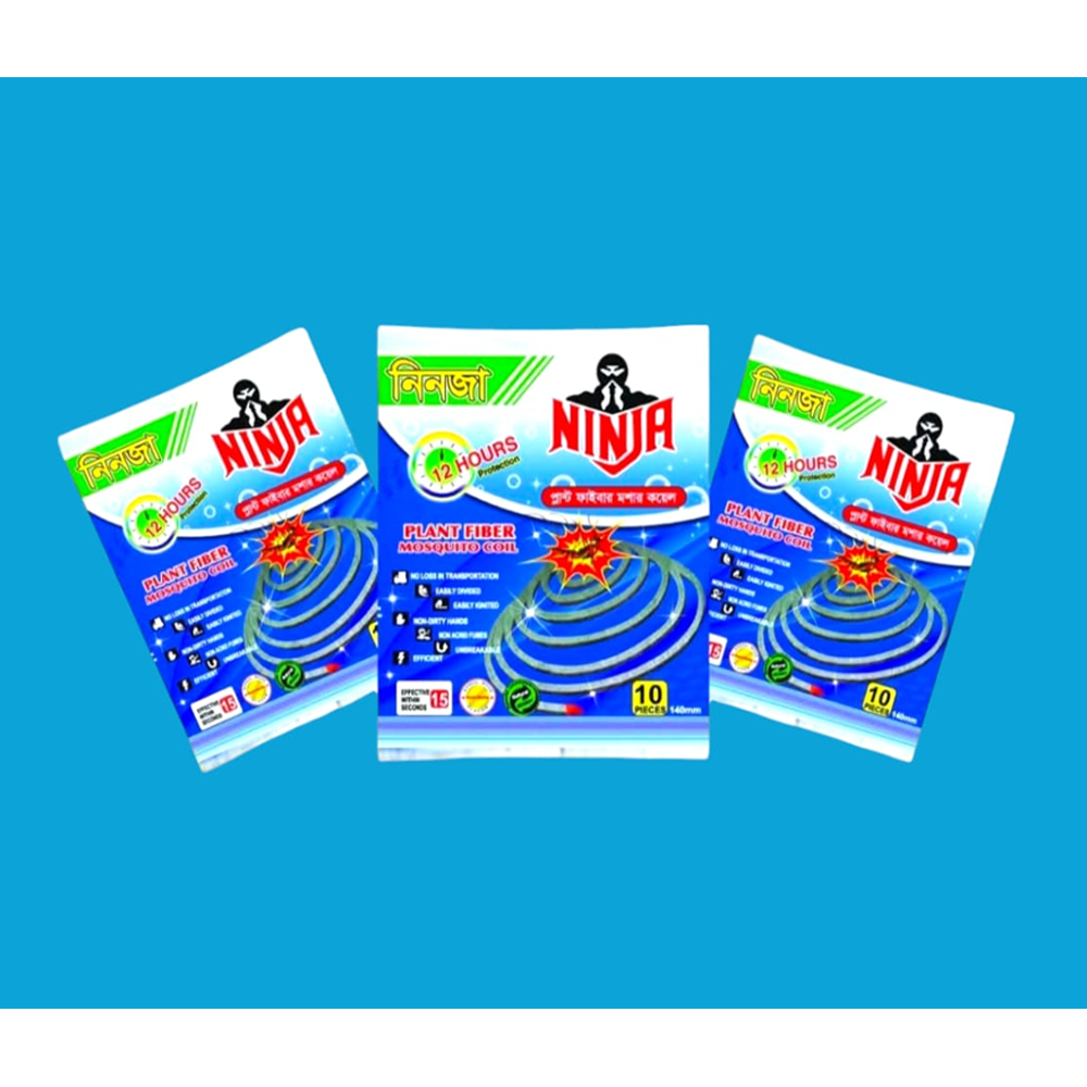 Pack of 3 Packet Ninja Fiber Mosquito Coil - 30 Pcs