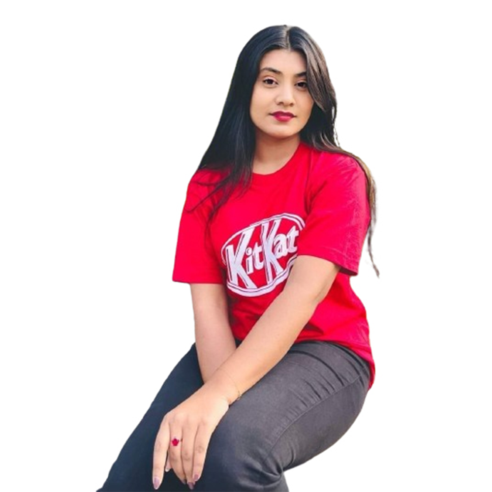 Cotton T-Shirt for Women - Red - LG-150