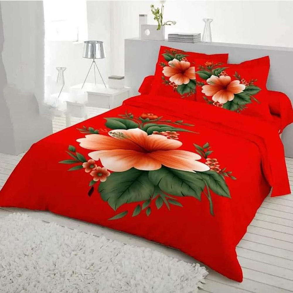 Panel Cotton King Size Bedsheet With Pillow Cover - Multicolor - 192406