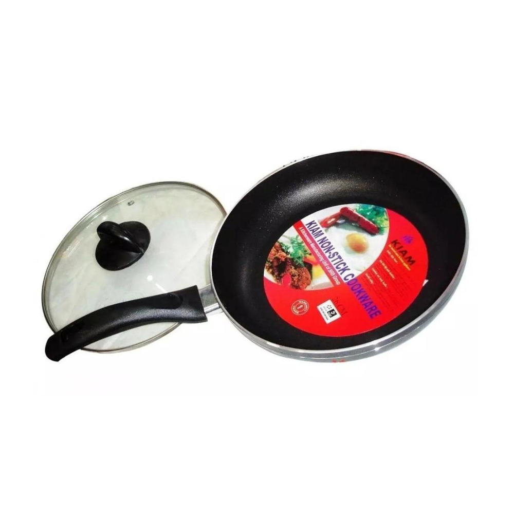 Kiam Non-Stick Fry Pan With Glass Lid - 22cm
