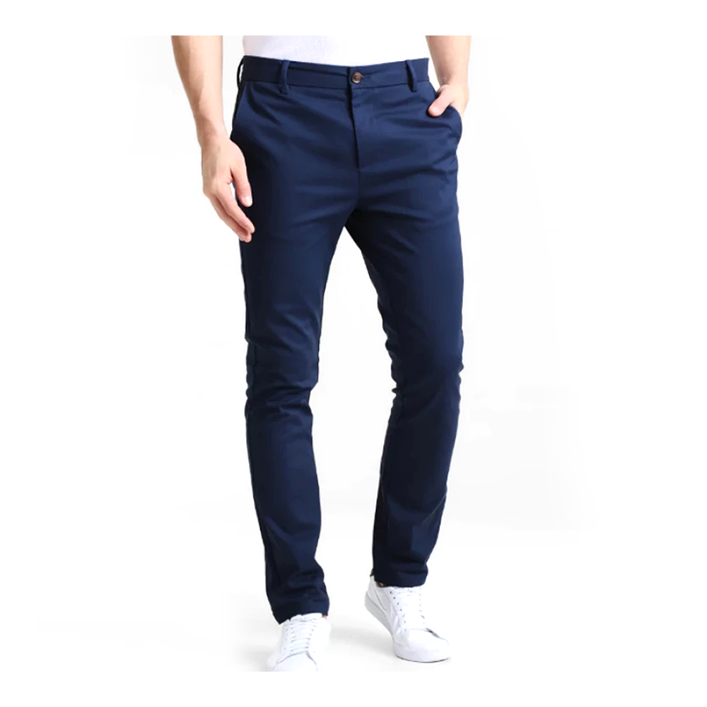 Cotton Chinos Gabardine Pant For Men - Royal Blue - NZ-3116