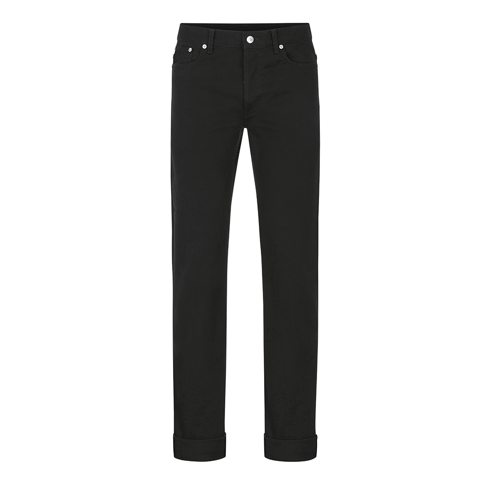Cotton Semi Stretch Denim Jeans Pant For Men - Deep Black - NZ-13008