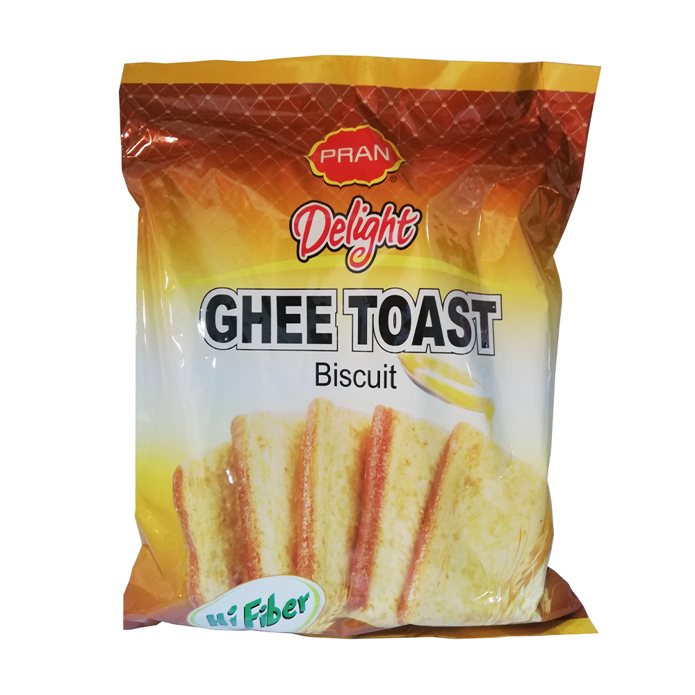 Pran Delight Ghee Hi Fiber Toast Biscuit - 250g