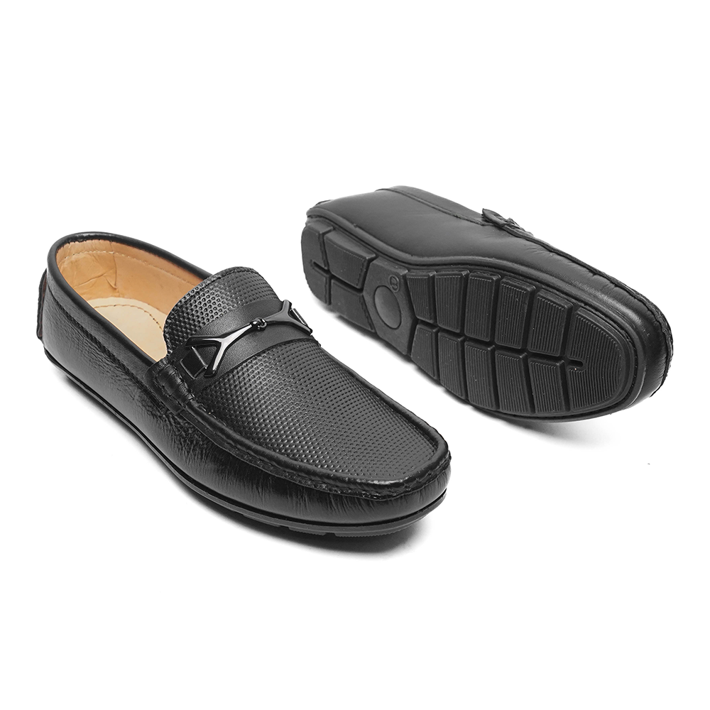 Leather Loafer For Men - Black - SP-2484-BK