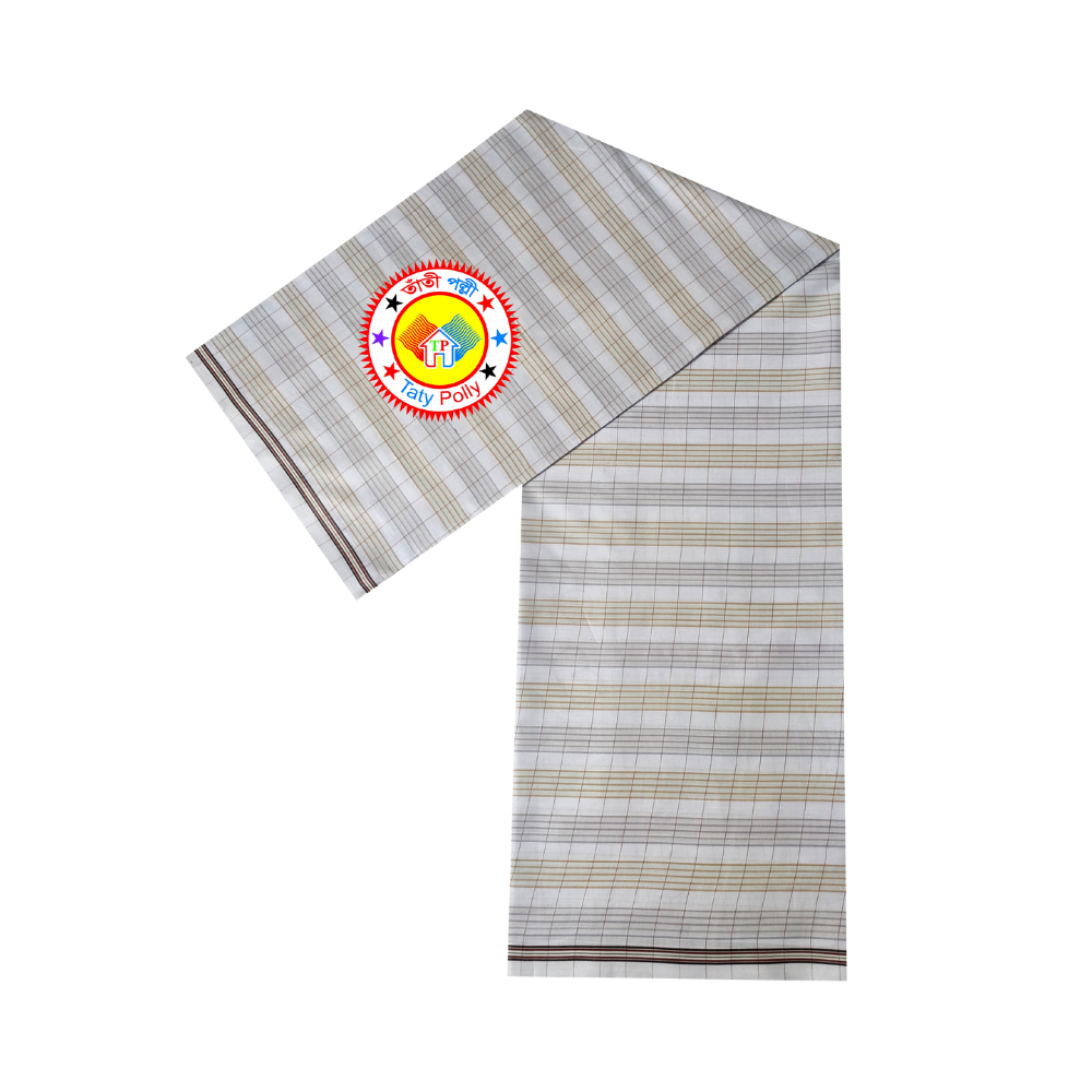 Cotton Lungi For Men - White - L.T.B-02