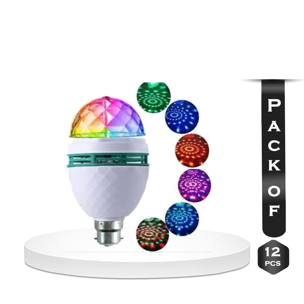 Pack of 12 LED DJ Disco Light - Multicolor