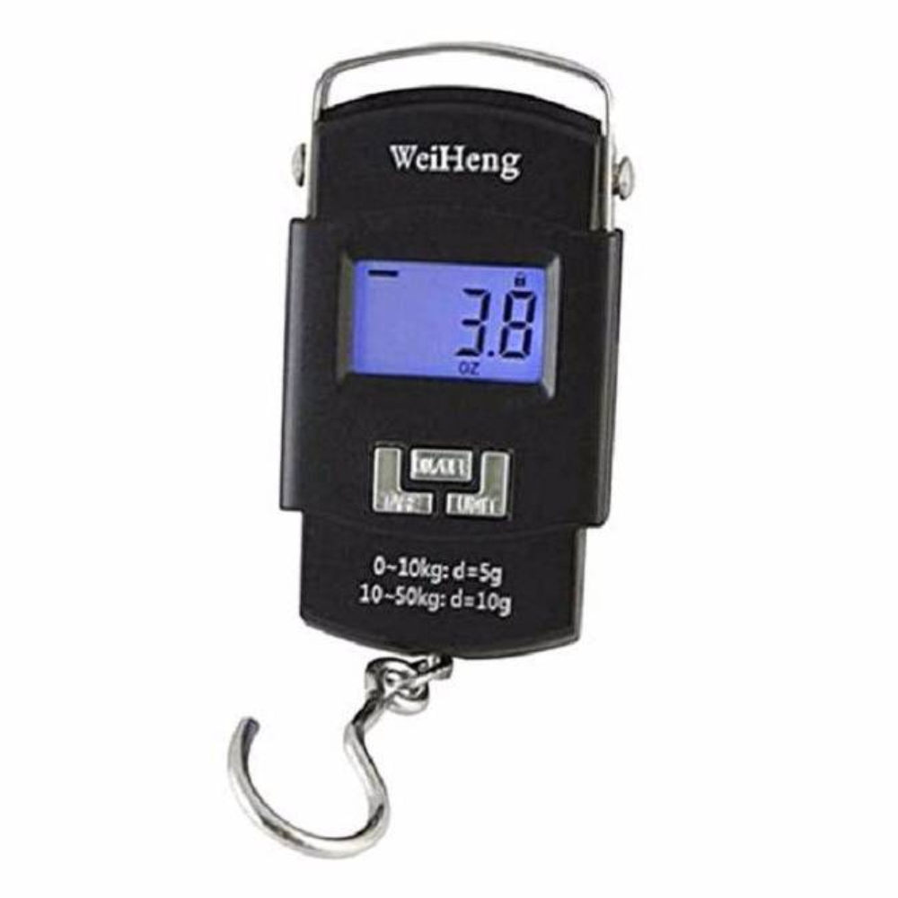 Portable Digital Hanging Weight Scale - Black