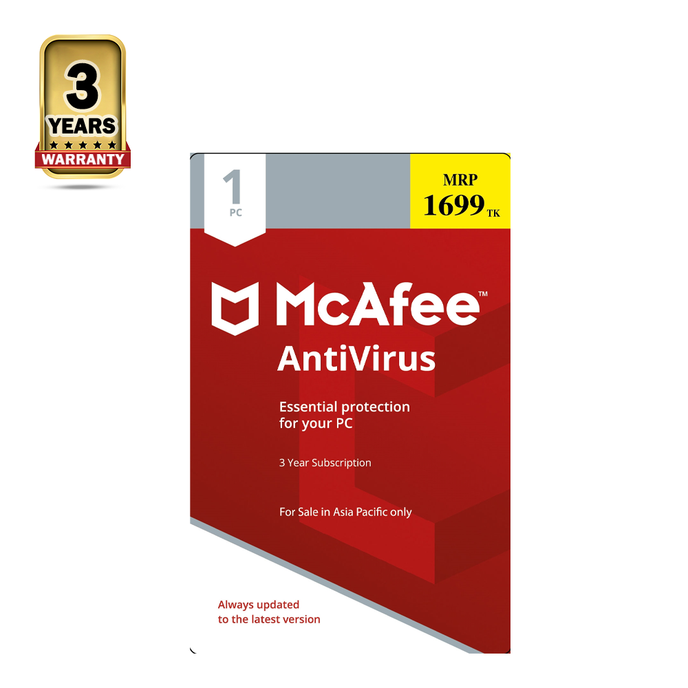 McAfee Antivirus Protection - 1 User 3 Years - 1S1P3Y