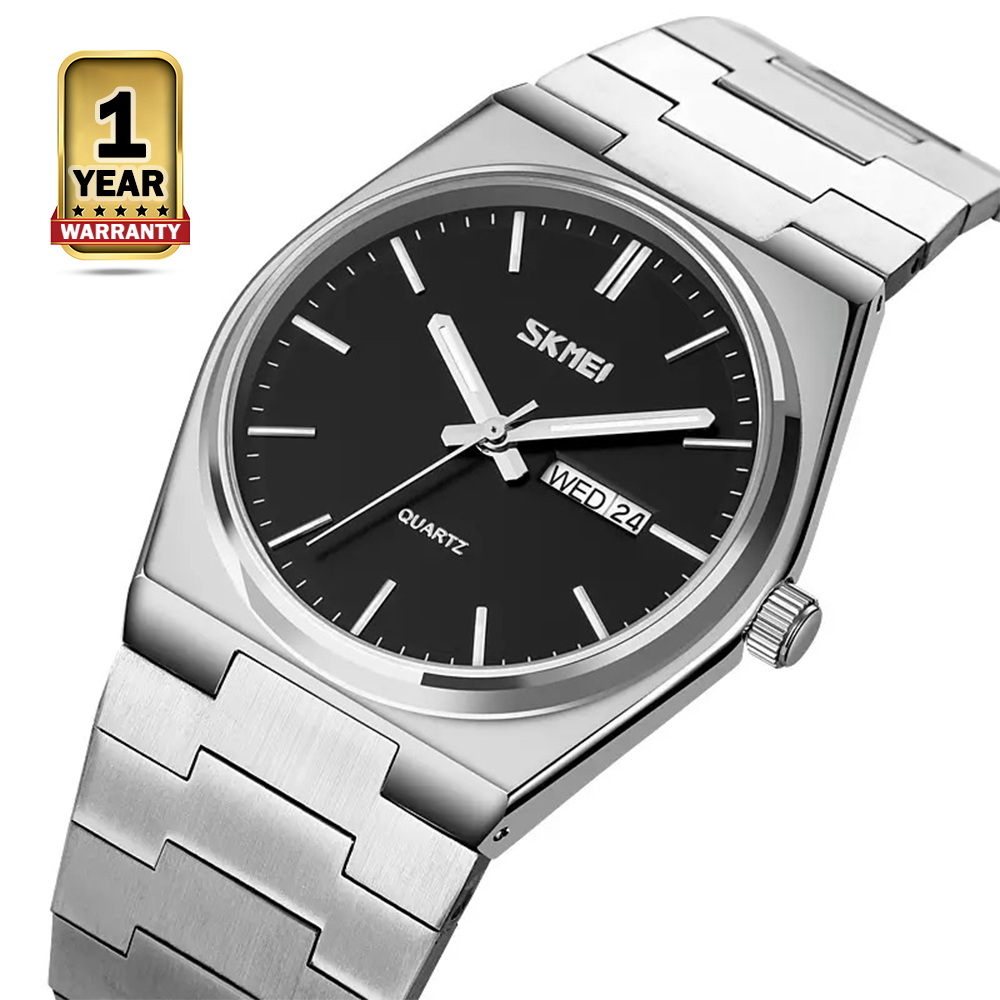 SKMEI 9288 Stainless Steel Waterproof Quartz Wrist Watch for Men